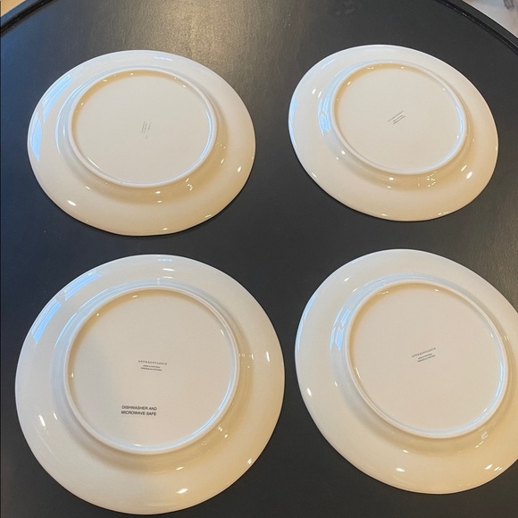 Set of four Anthropologie old Havana salad plates blue - Picture 6 of 10